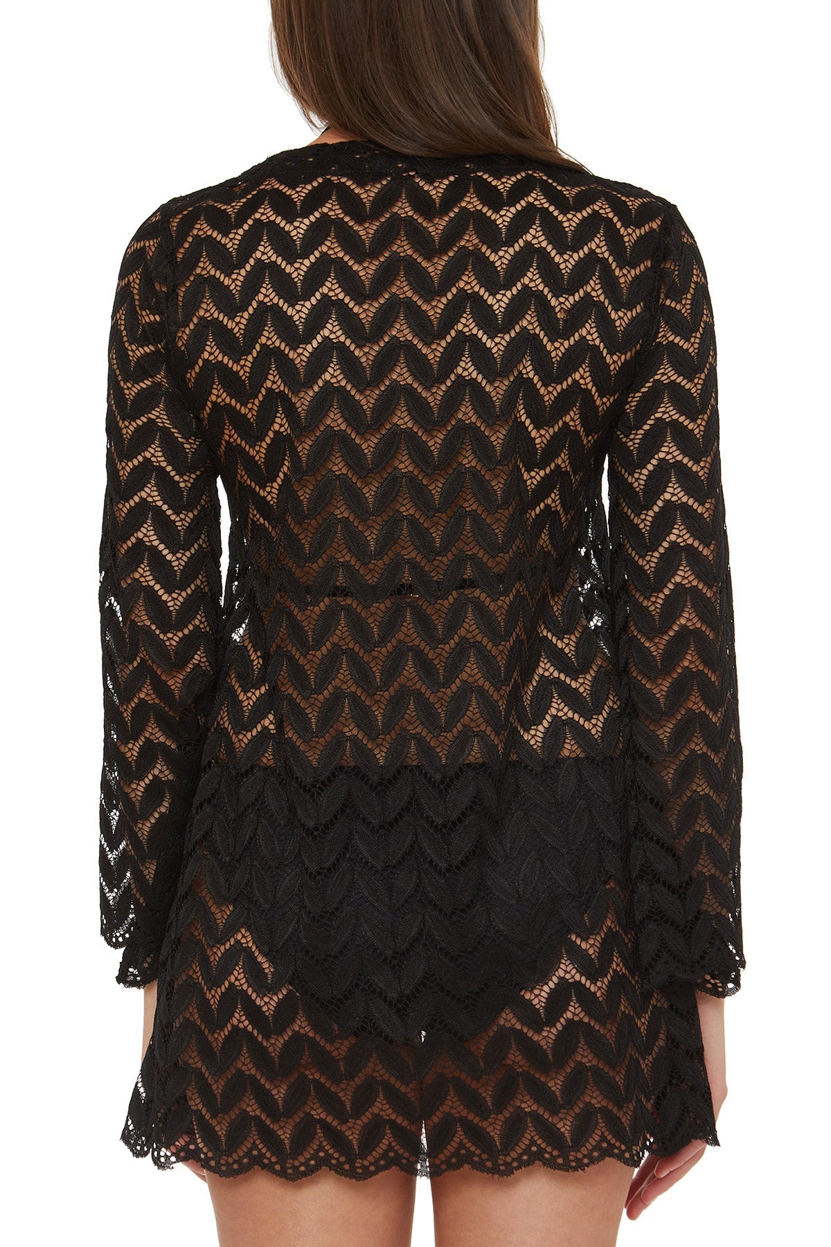 Isabella Rose Venice Black Sheer Tunic