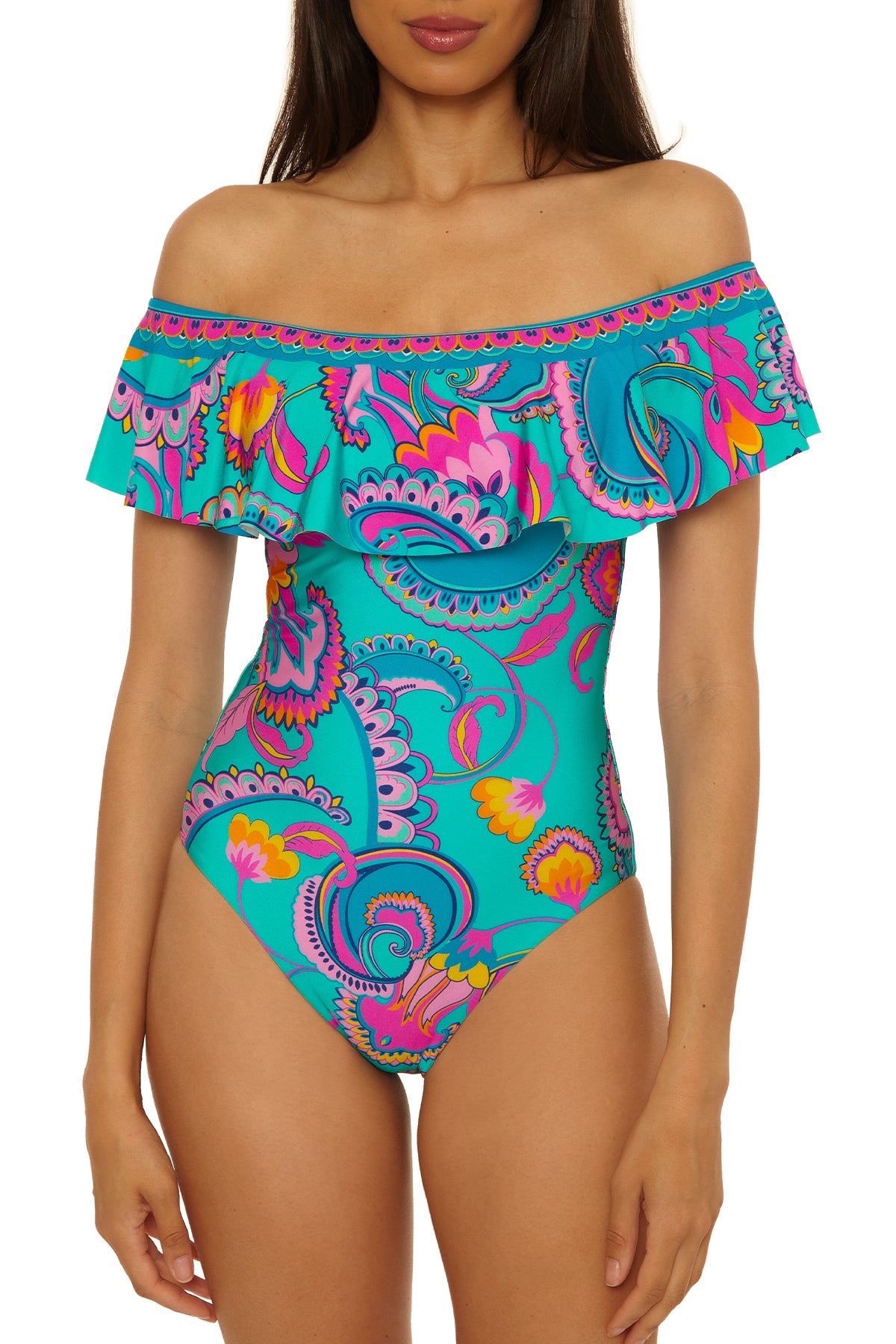 Trina Turk Mykonos Ruffle One Piece