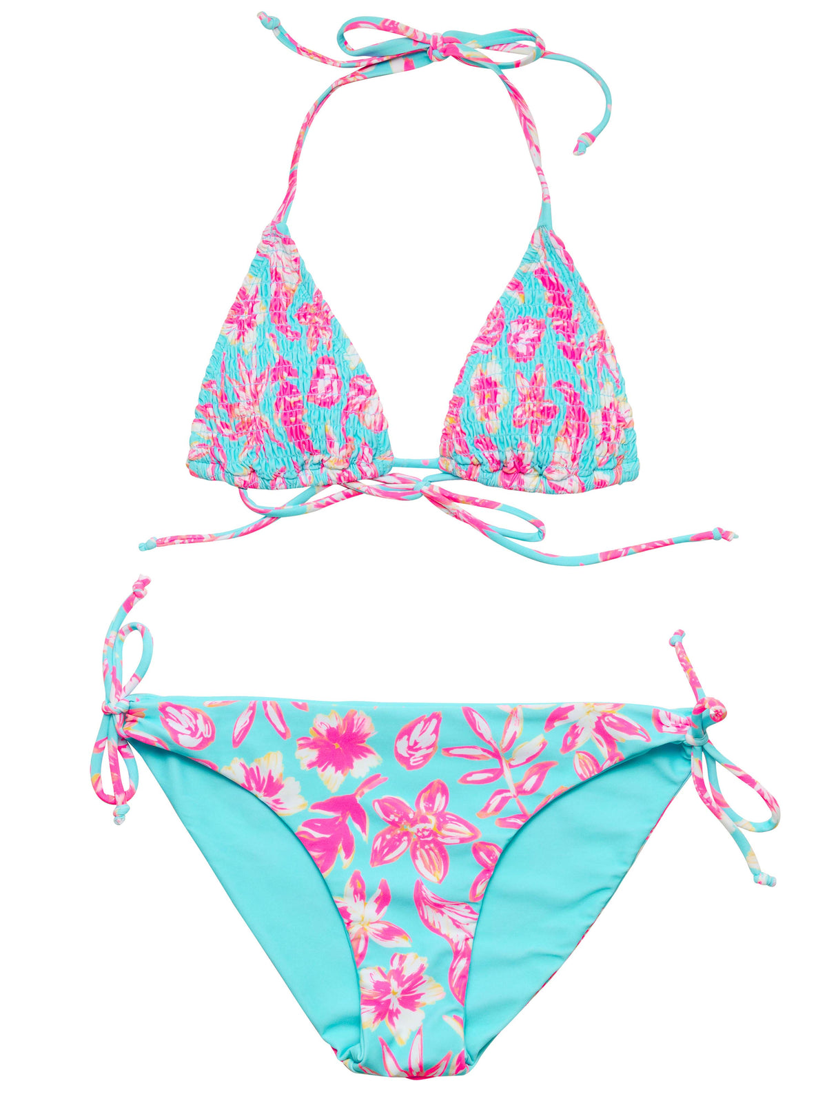 Snapper Rock Tropical Glow Teen Triangle Bikini Set