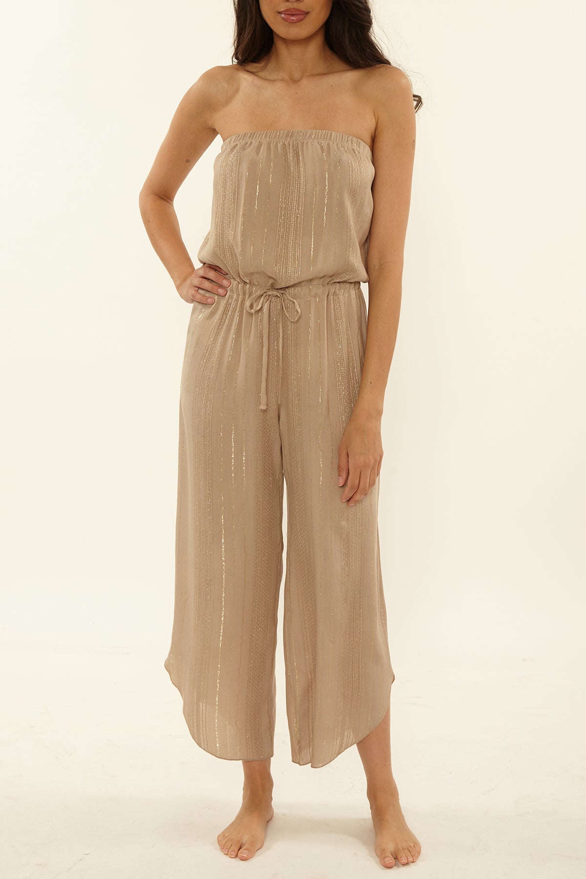 Becca Radiance Latte Jumpsuit Cover Up
