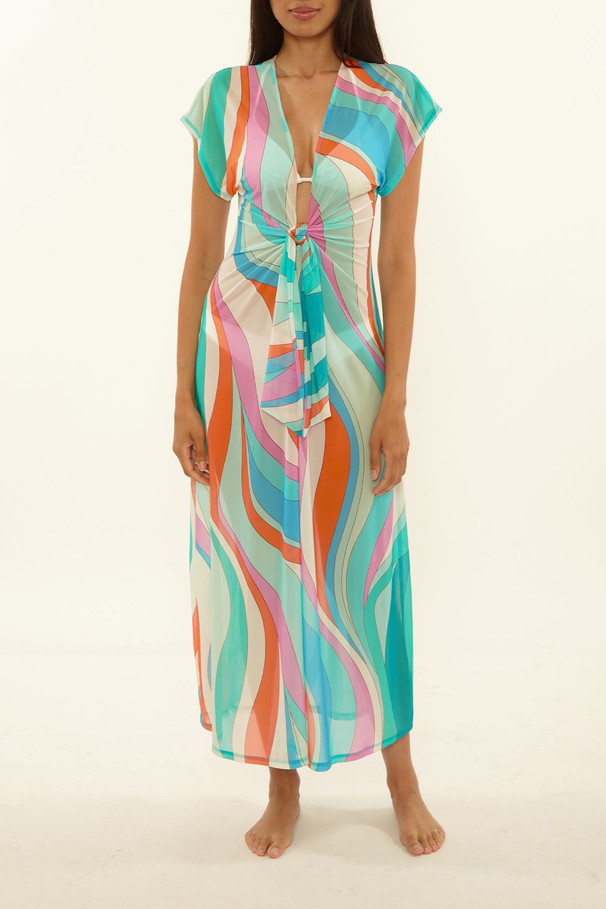 Trina Turk Apollo Mesh Maxi Dress