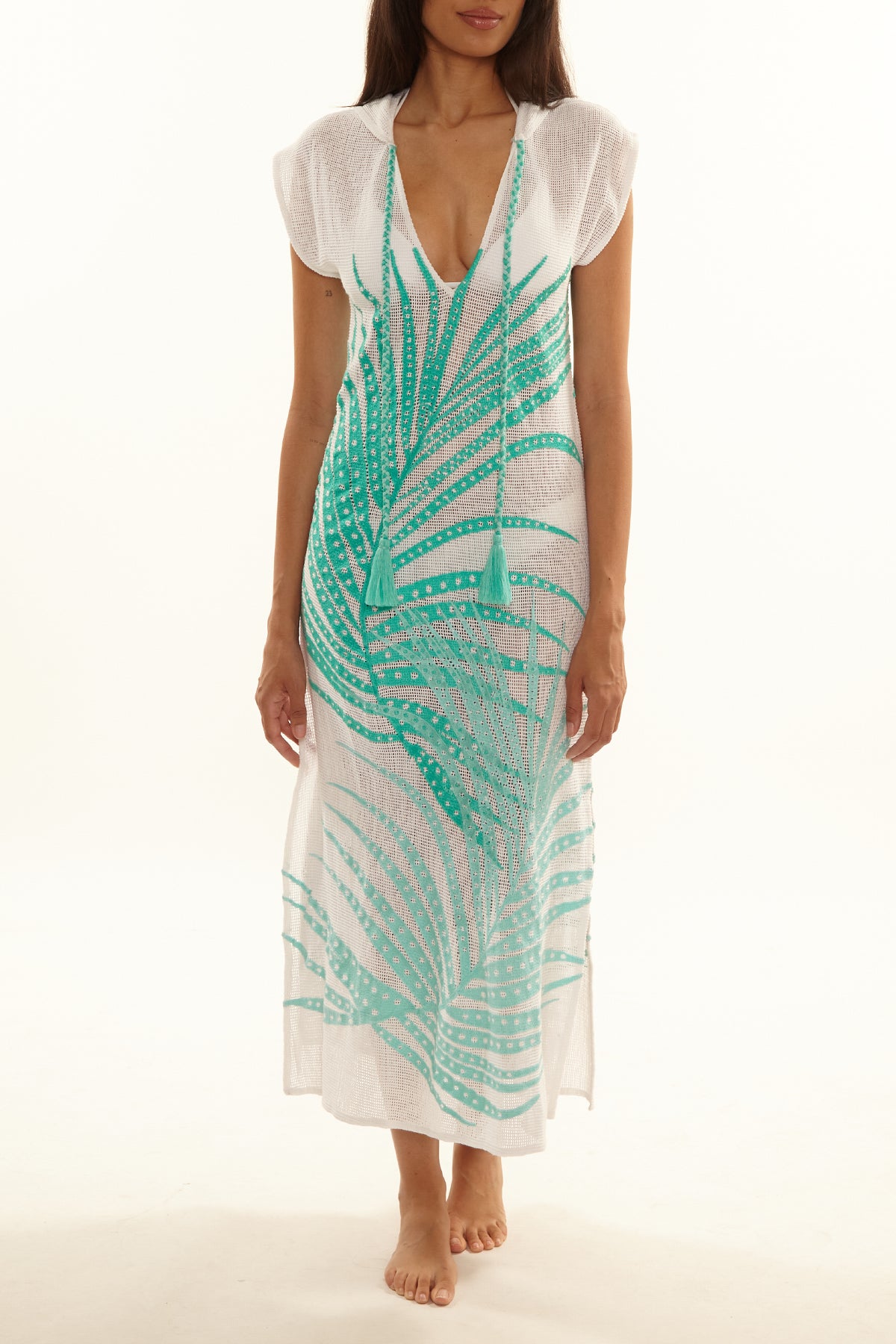 Trina Turk Sheer Tropics Maxi Dress