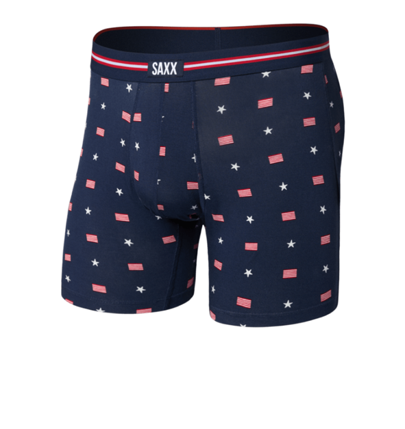 SAXX Underwear Vibe Extra Soft Comfort Boxer Brief USA Signet-Maritime